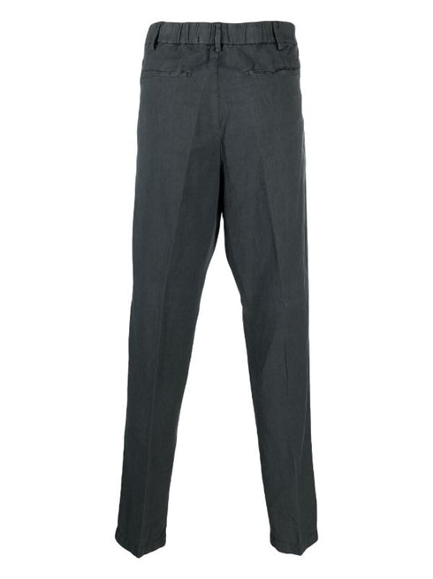 drawstring-waist lyocell-linen chino trousers